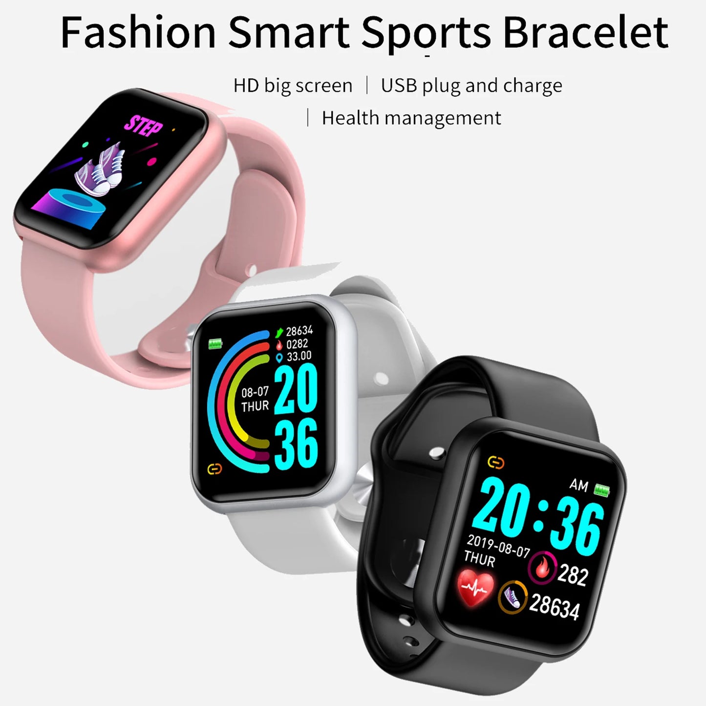Smart Watch For Women Men Wristwatch Bluetooth Connected Phone Player Music Fitness Sport Bracelet Sleep Monitor Digital Watches - Acros