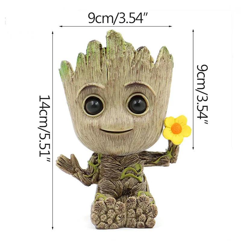 Miniature Groot figurine from Ansoff, 5cm desktop decor, cartoon tree man model for home or office decoration.