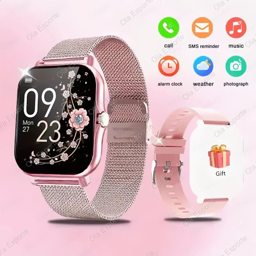 New Smart Watch Android Phone 2.01'' Infinite Screen Bluetooth Call Blood Oxygen/Pressure Monitoring Smart Watch Women Men Band