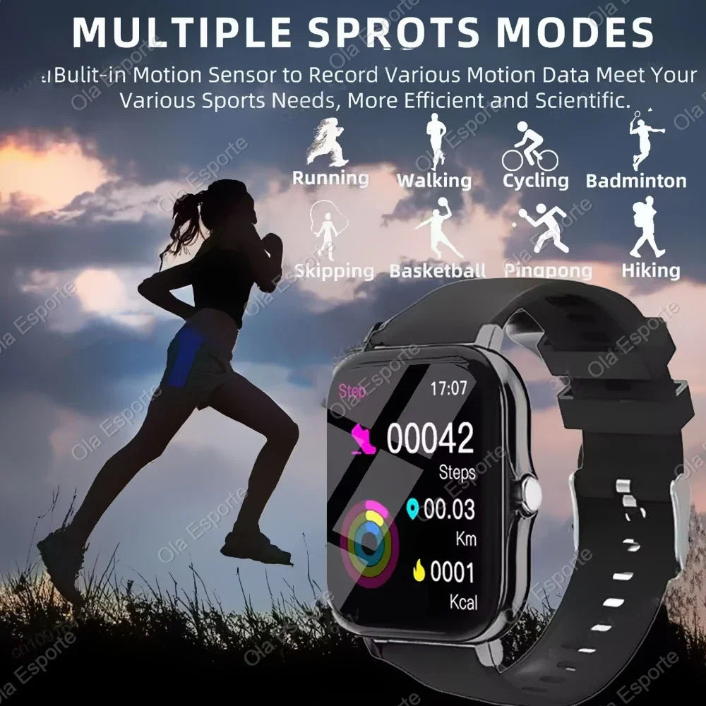 New Smart Watch Android Phone 2.01'' Infinite Screen Bluetooth Call Blood Oxygen/Pressure Monitoring Smart Watch Women Men Band