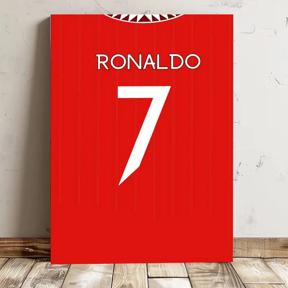 High-quality waterproof wall art sticker featuring a football jersey name poster, perfect for bar or living room decor.