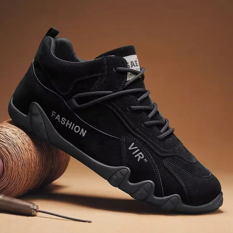 Ansoff men's breathable non-slip work shoes, outdoor sneakers with stylish design, perfect for walking, skating, and casual wear.