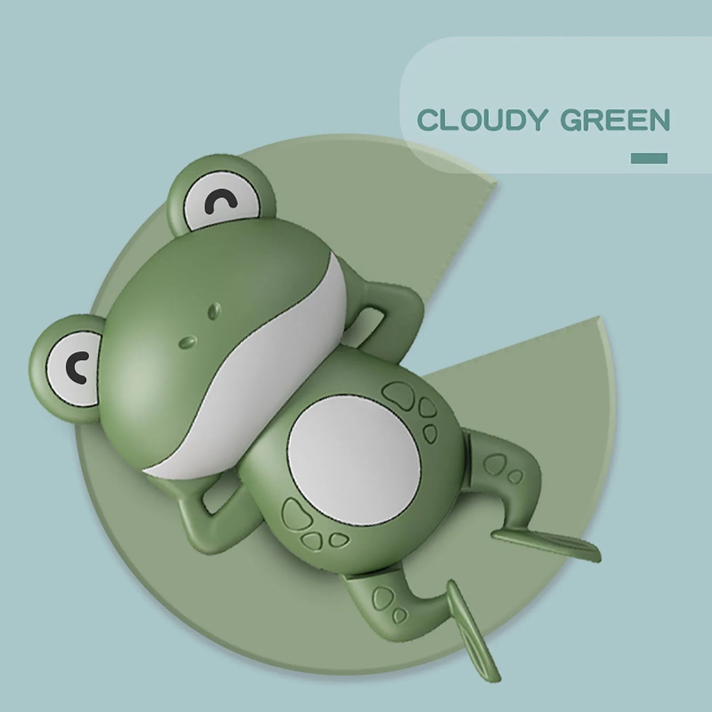 Cute frog-shaped baby bath toy from Ansoff, made of colorful plastic, perfect for children’s swimming and bath time fun.