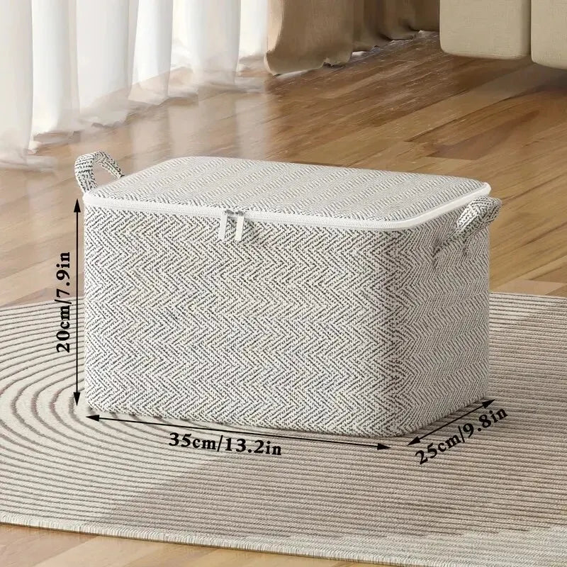 1pc Household Large Capacity Storage Bag Non-woven Material, Closet Wardrobe Organizer Can Be Used For Quilt Clothing, Toys - Acros