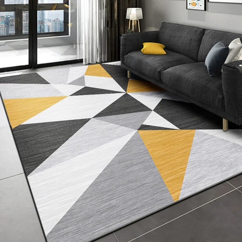 VIKAMA 2026 Light Luxury Living Room Carpet Non-Slip Washable Floor Mat for Sofa Bedroom Cloakroom Home Decor
