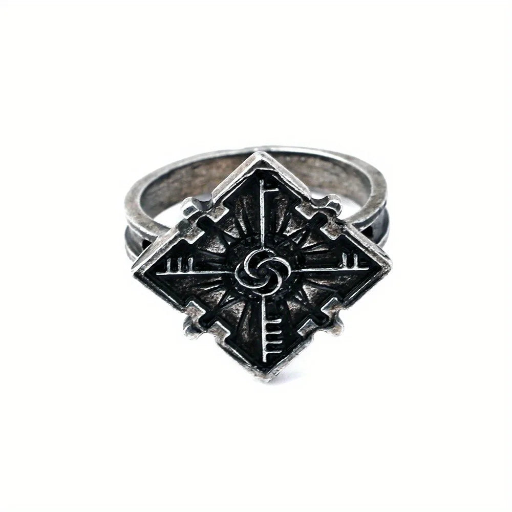 2024 Unique Punk Fashion Personality Retro Style Three-dimensional Ring European Pattern Artificial Ring Jewelry Wholesale