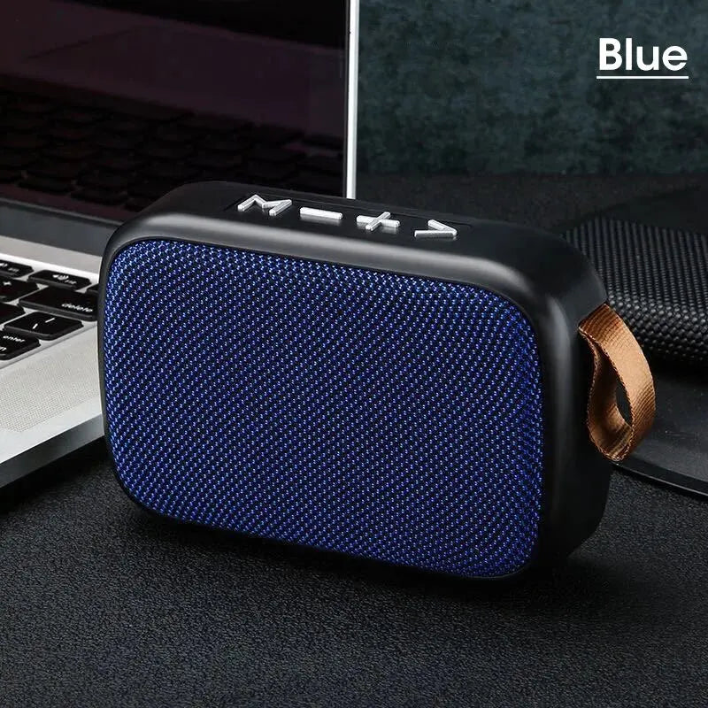 Ansoff wireless outdoor portable mini speaker with cloth cover and built-in subwoofer, ideal for home and outdoor use.