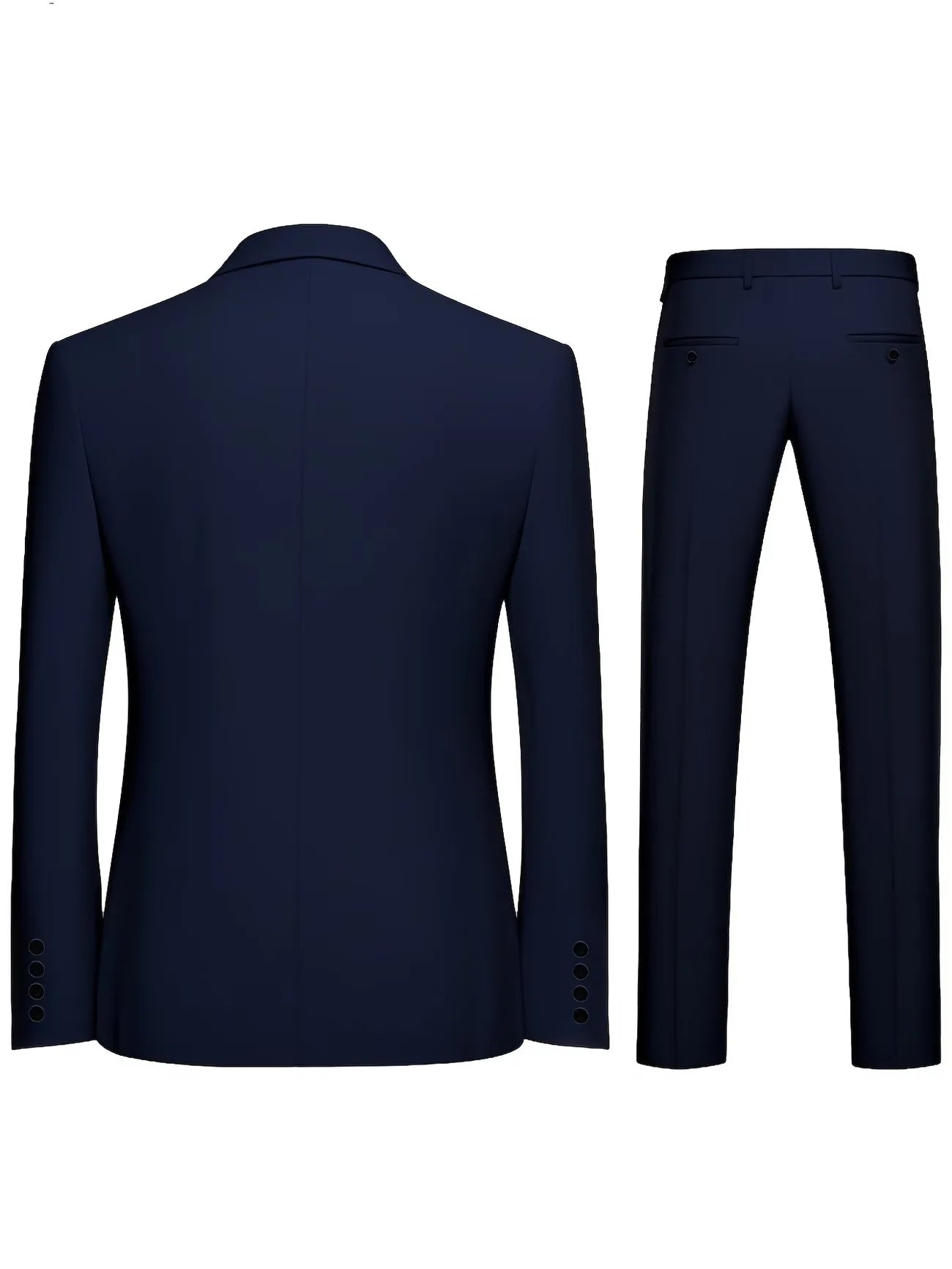 Men's 2-piece suit by Ansoff with jacket and trousers, stylish high-quality formalwear for weddings and parties.