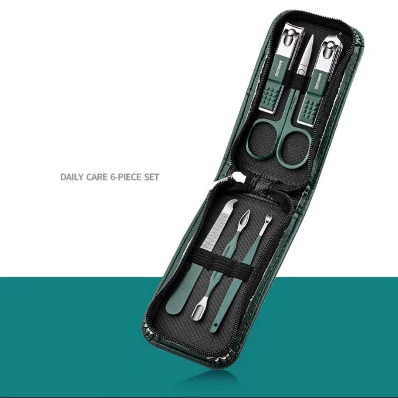Nail Scissors Set Household High End Mens And Womens Special Nail Clippers Manicure Beauty Tools 6 Piece Portable Household - Acros