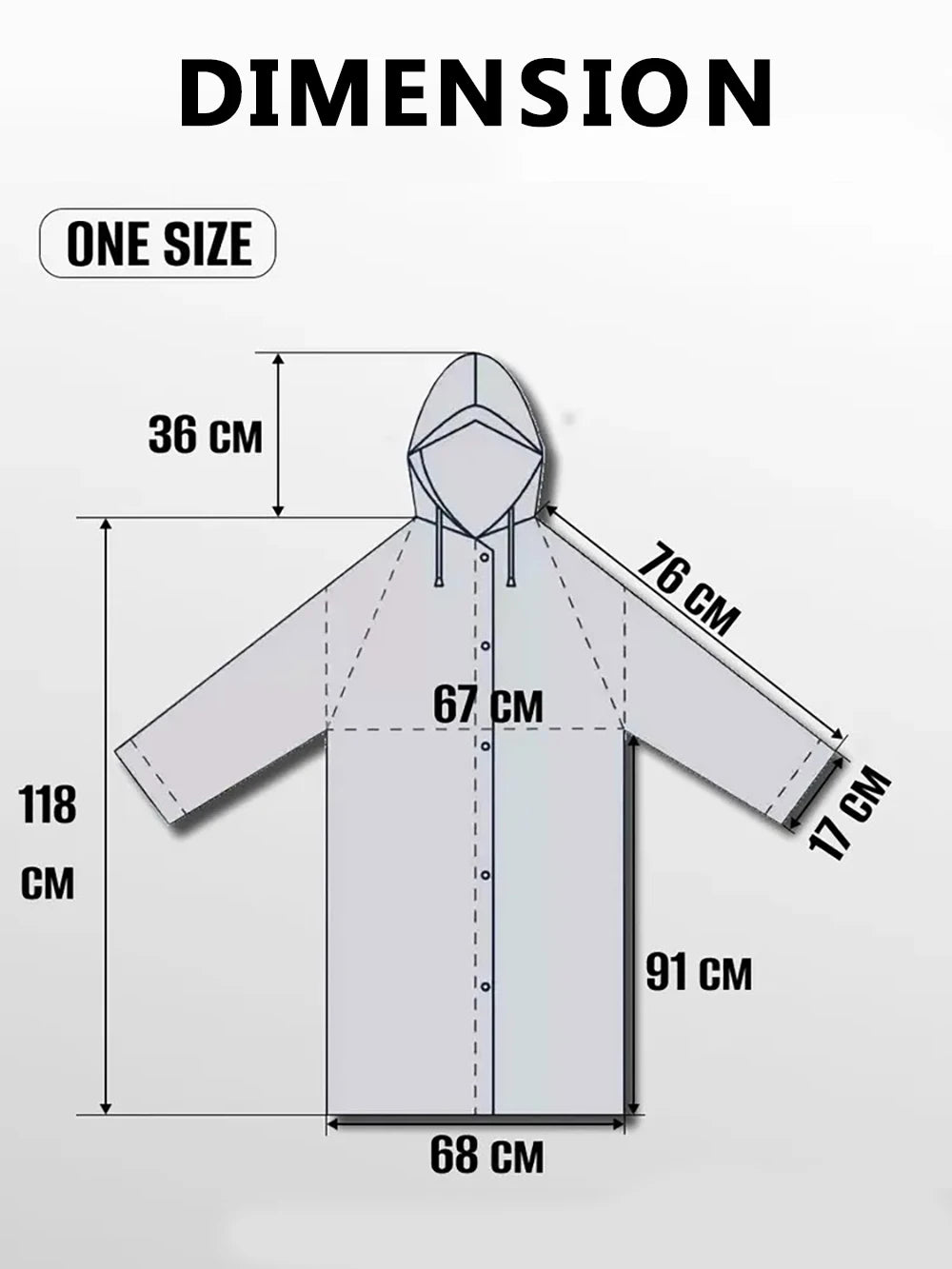 Thick drawstring EVA raincoat, outdoor travel and fishing raincoat, portable long waterproof one-piece raincoat