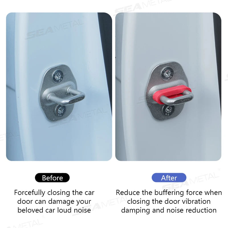 Ansoff SEAMETAL car door shock absorber, universal door buckle soundproof deadener, cushion anti-vibration buffer pad.