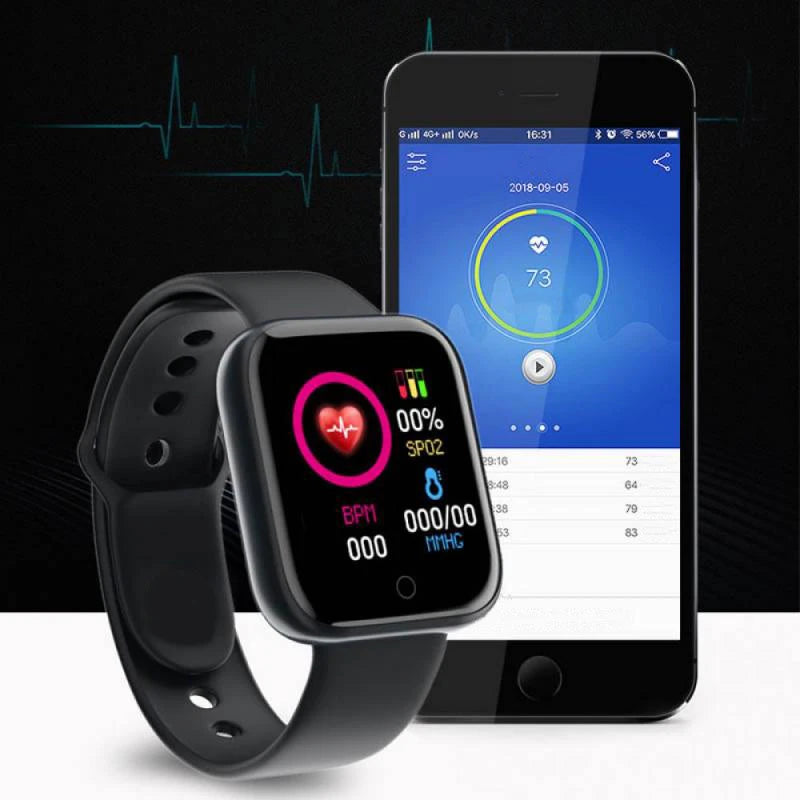 Sports Smartwatch Women Bracelet Men Smart Watch connected Music Control Player Fitness Step Sleep Monitor Y68 D20 Alarm Clock - Acros