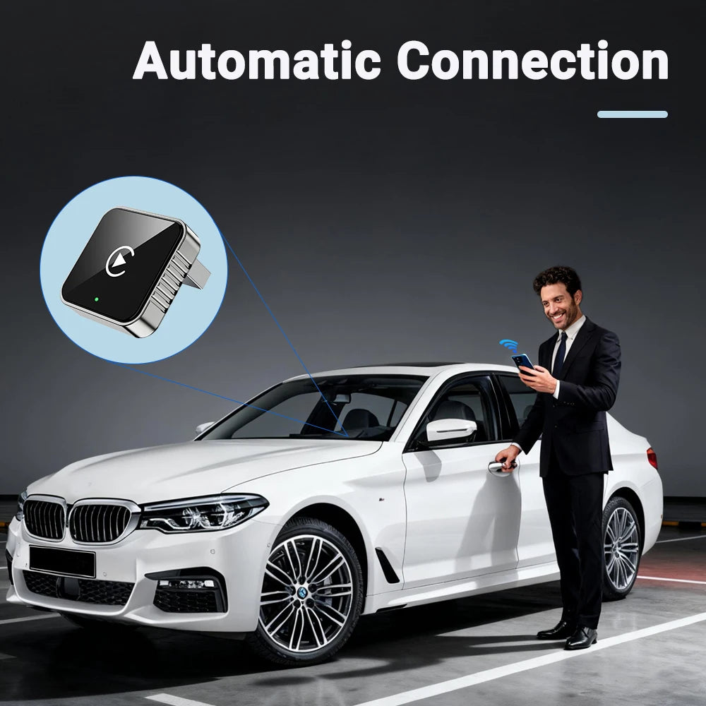 XUDA 2 in 1 Wired to Wireless CarPlay Android Auto Adapter for OEM Car Stereo With USB Dongle Mini Box Plug and Play Bluetooth - Acros