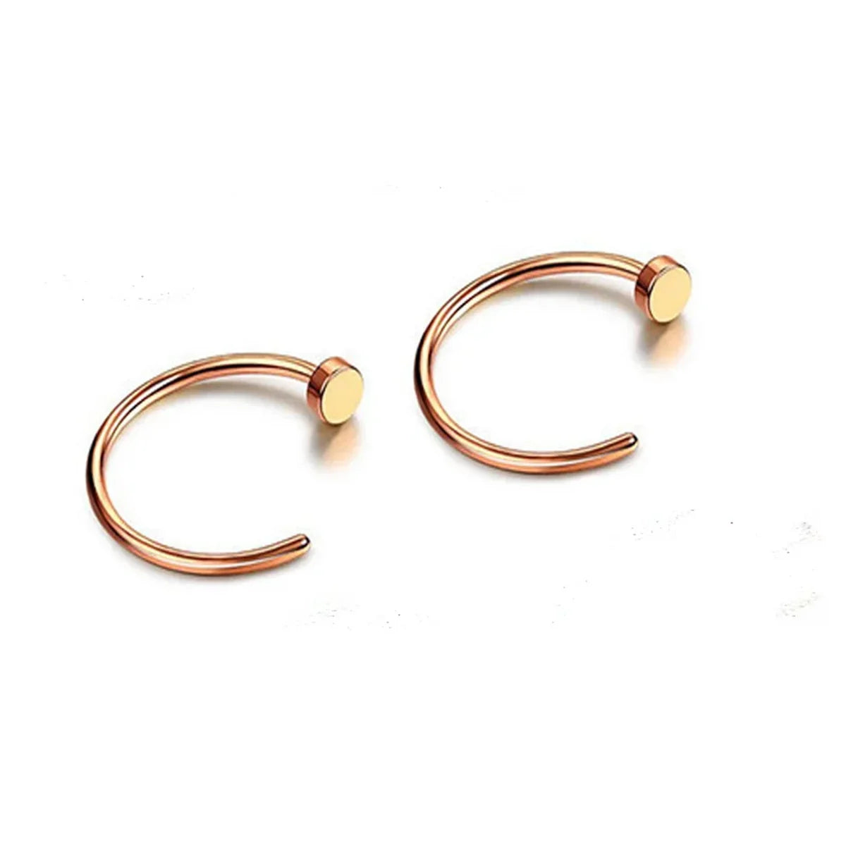 Set of 2/10 stainless steel fake nose rings for women and men, clip-on lip rings and labret nose piercing jewelry by Ansoff