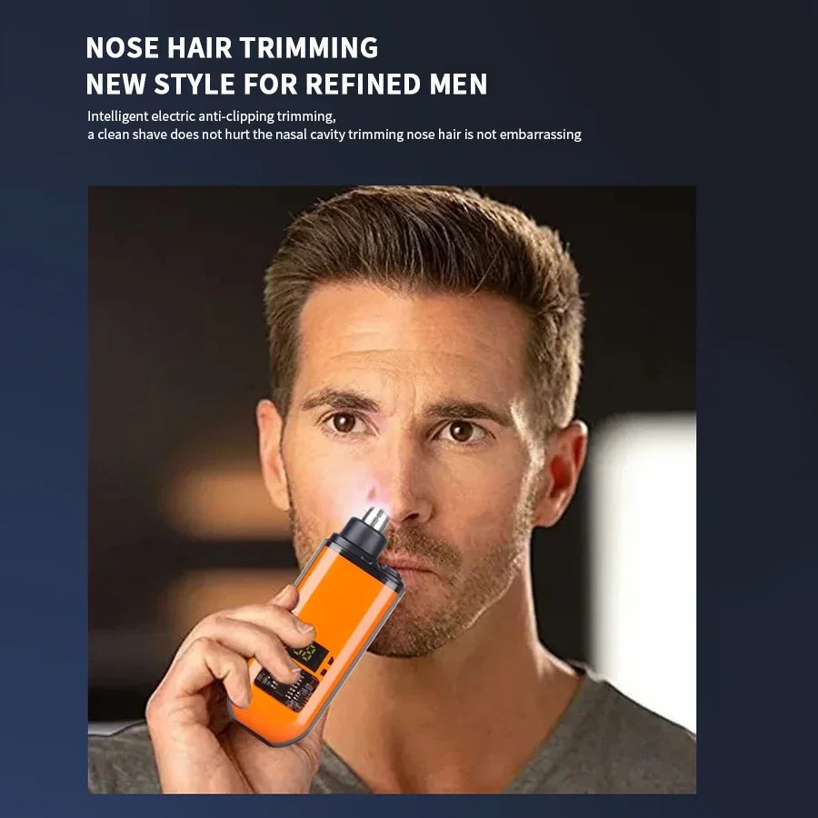 2 In 1 Electric Portable Ear And Nose Hair Trimmer Clipper 2024 Professional Painless Portable Eyebrow For Men - Acros