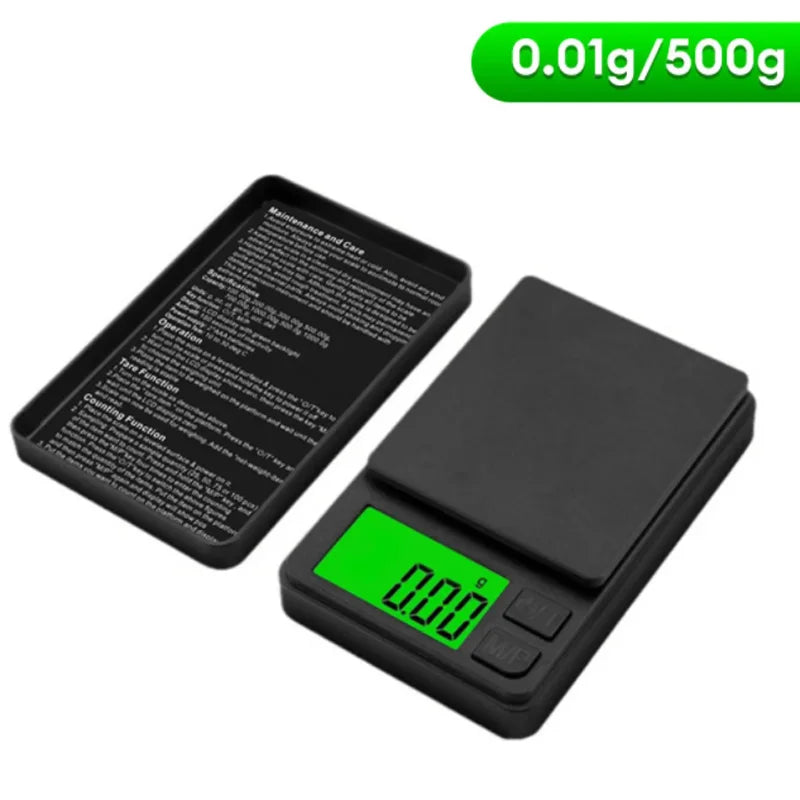 Precision Pocket Scale 1000g X 0.01g - Digital Gram, Food, Jewelry, Ounces/Grains Scale with Backlit LCD - Mini Scale for Travel - Acros