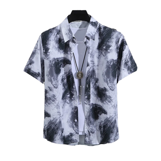 Men's short-sleeved shirt by Ansoff, featuring a casual fit with a button-front design and lightweight fabric.