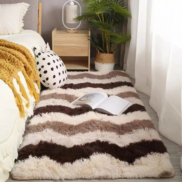 Extra Large Nordic Furry Carpet Hall Carpets On The Floor Nursery Children Room's Non Slip Rugs Bedroom Home Decor Washable Mats