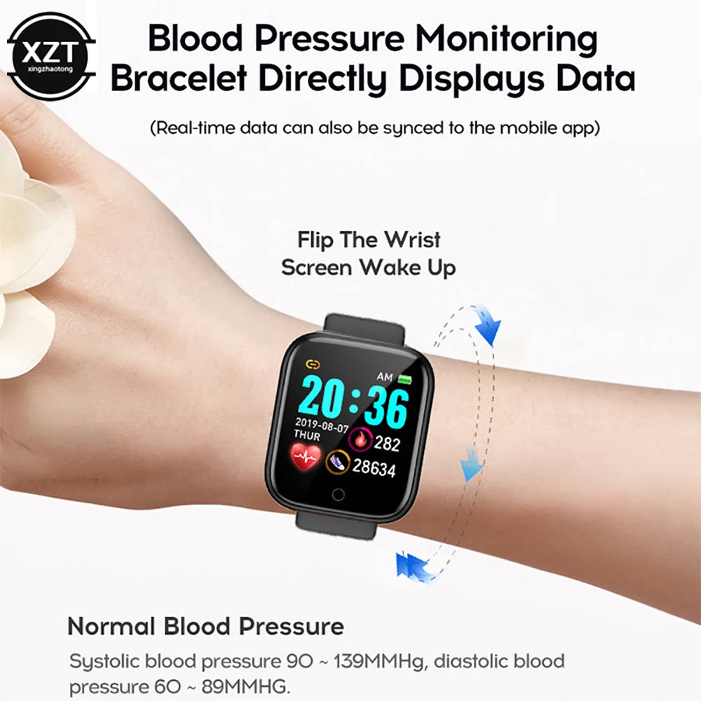 D20 Color Screen Smart Bracelet for Women Men's Multi-functional Smart Watch Y68 Heart Rate Blood Pressure Monitoring Watches