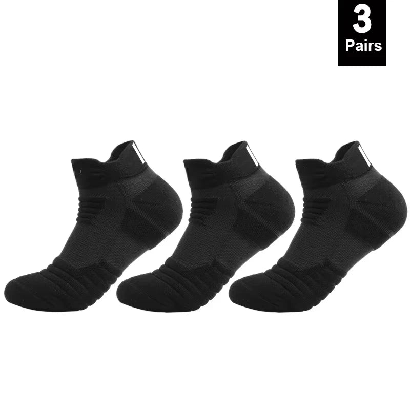 Ansoff men's anti-slip football socks, cotton sport socks with breathable, deodorizing features, available in short and long tube styles.