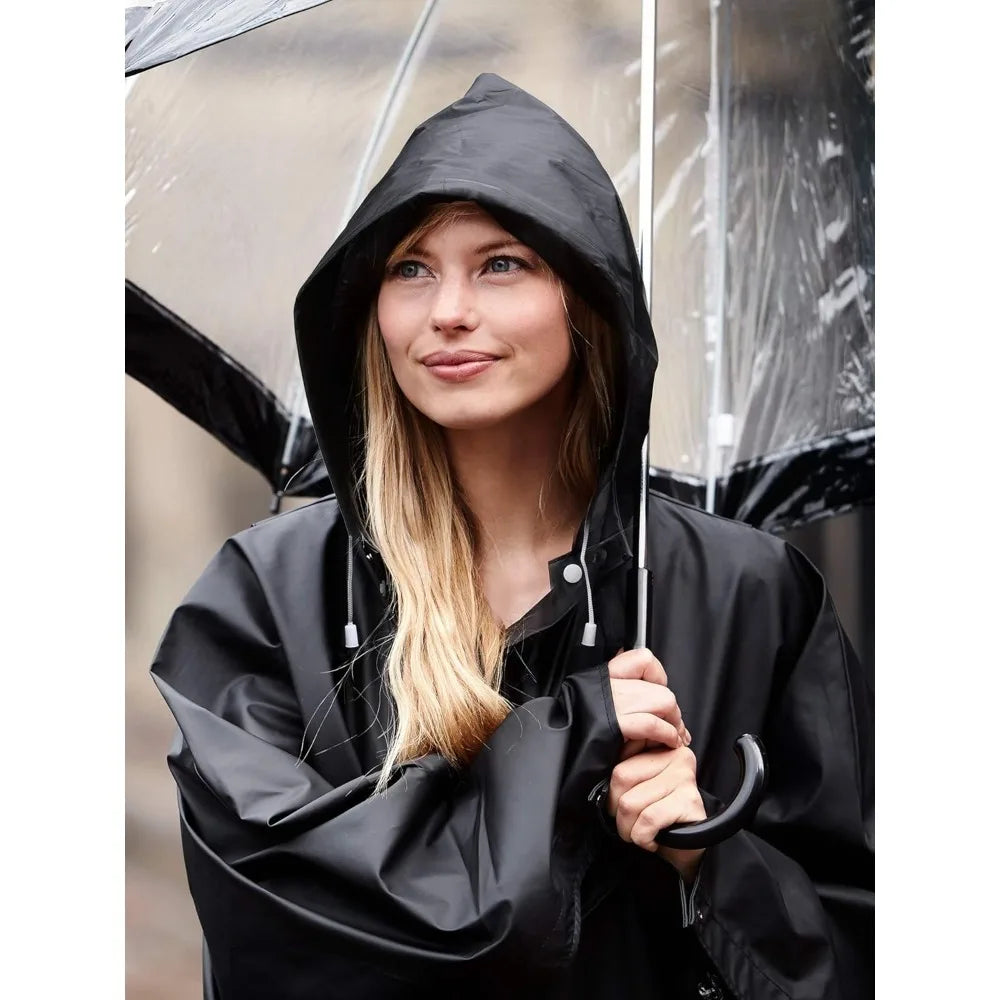 1piece 150*70CM EVA Unisex Raincoat Thickened Raincoat Women Waterproof Men Black Camping Waterproof Rainwear Suit