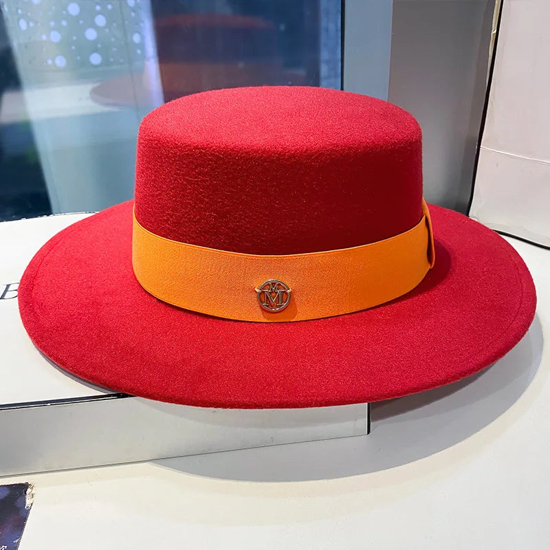 Elegant women's fedora hat by Ansoff with a ribbon band, suitable for dress, weddings, and jazz style, in felt material.