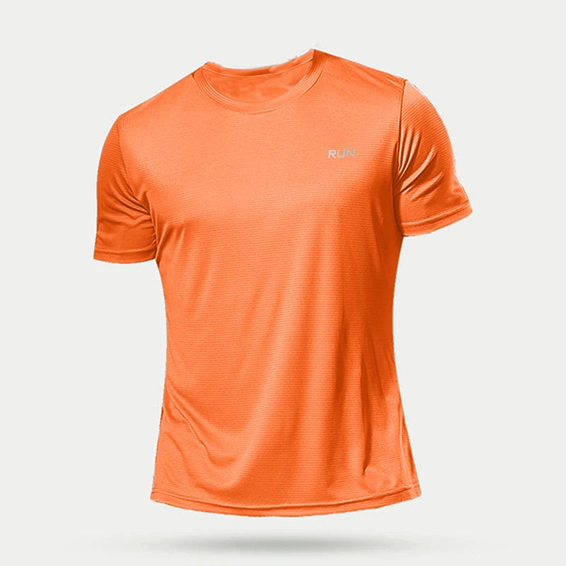 Men's Ansoff running shirt with quick-dry fabric, compression fit, and athletic design for soccer, jogging, and gym workouts.