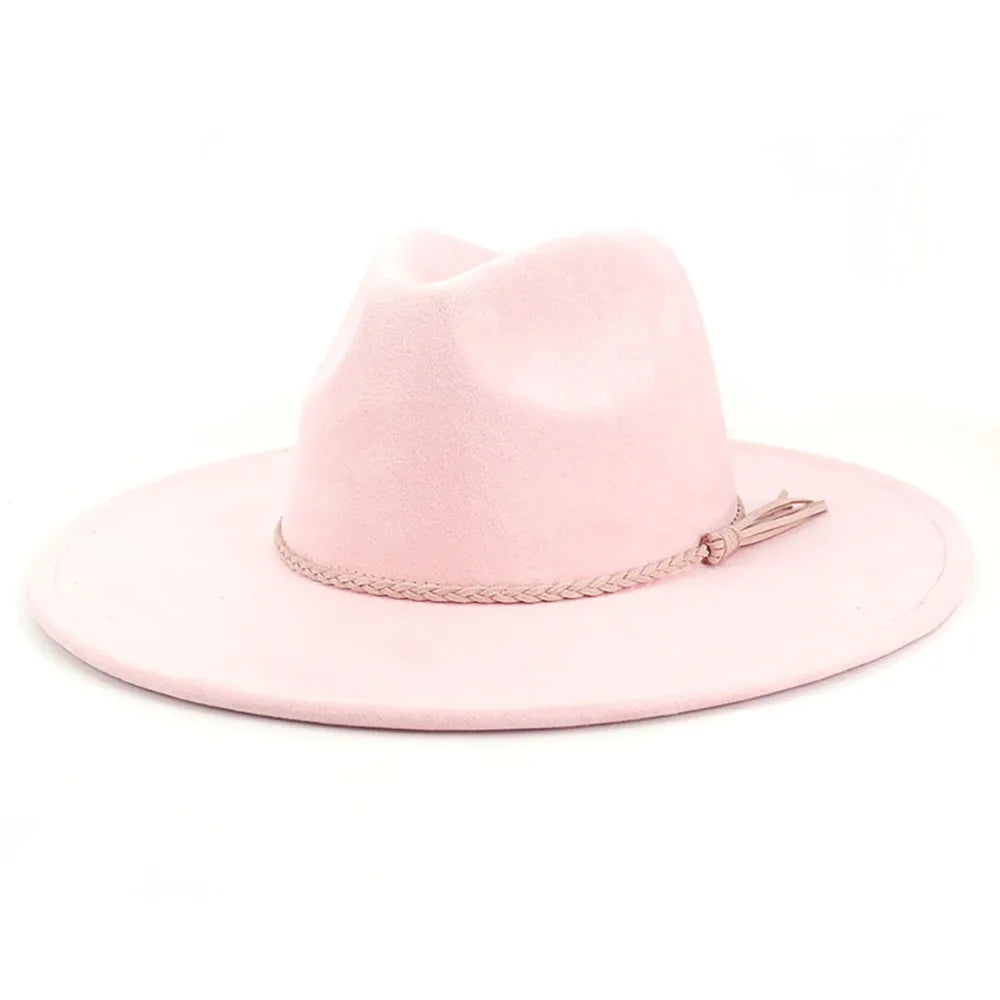 Ansoff malachite green suede fedora hat with wide brim for men and women, autumn winter felt hat, classic church style.