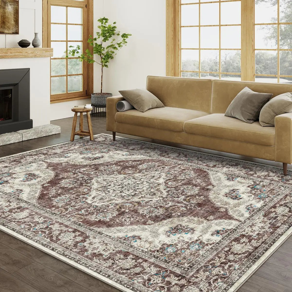 VIKAMA Nordic Light Luxury Large Carpet Living Room Sofa Tea Table Carpet Bedroom Bedside Carpet Modern Simple Home Decoration