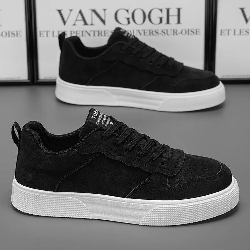 Ansoff men's sports shoes in green, black, and red with soft soles, breathable low-top casual shoes for spring and autumn.