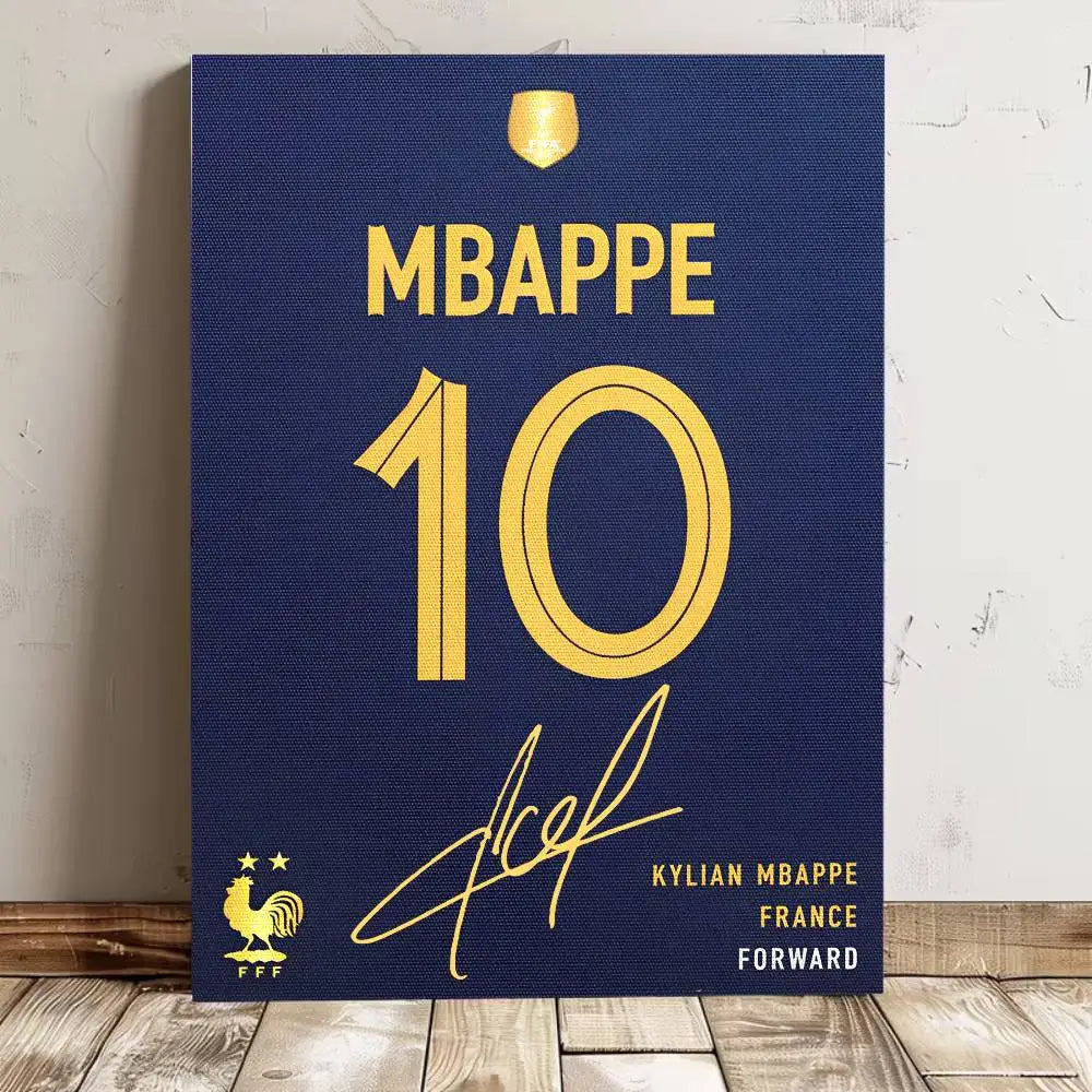 High-quality waterproof wall art sticker featuring a football jersey name poster, perfect for bar or living room decor.