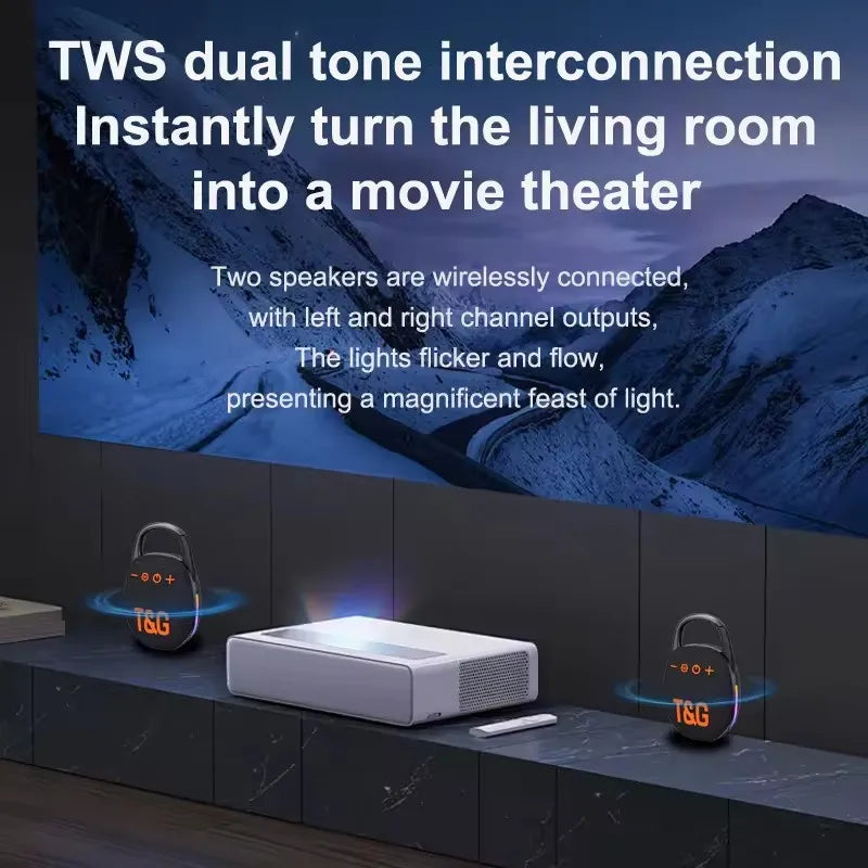 Speaker TG447 Portable Bluetooth5.3 Speakers HiFi Sound Quality TWS Interconnection Suport FM Radio TF Card Playback Low Latency