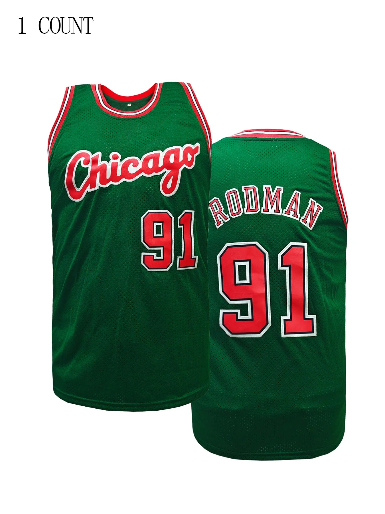 Men's Chicago Basketball Jersey by Ansoff, sleeveless breathable athletic shirt with a loose fit for training and casual wear.