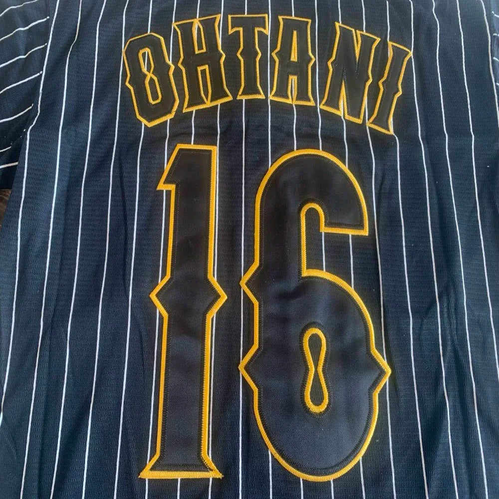 White and black 2024 Japan Ohtani baseball jersey by Ansoff with embroidery, breathable outdoor sportswear, large size, hip hop style