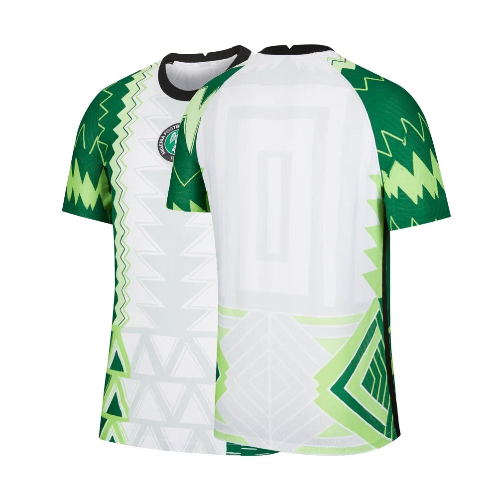 Nigeria 2024 away football jersey by Ansoff, men's and women's breathable, quick-drying 3D printed sports shirt, oversized fit.