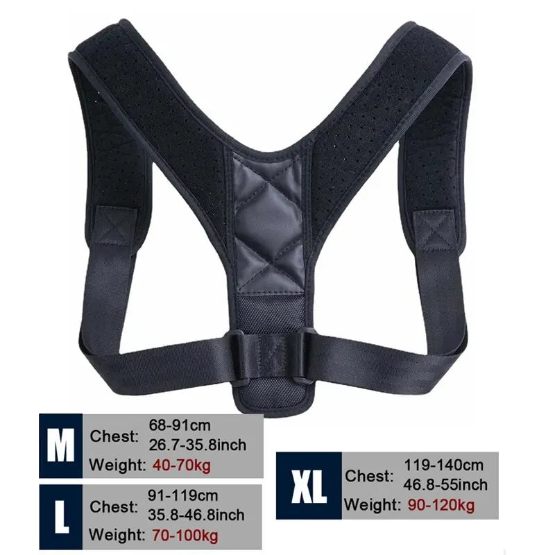 Back Posture Correction Belt Hunchback Prevention Correction of Sitting Posture Unisex Breathable Body Shaping - Acros
