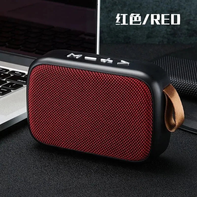 Ansoff wireless outdoor portable mini speaker with cloth covering and built-in subwoofer for high-quality home sound.