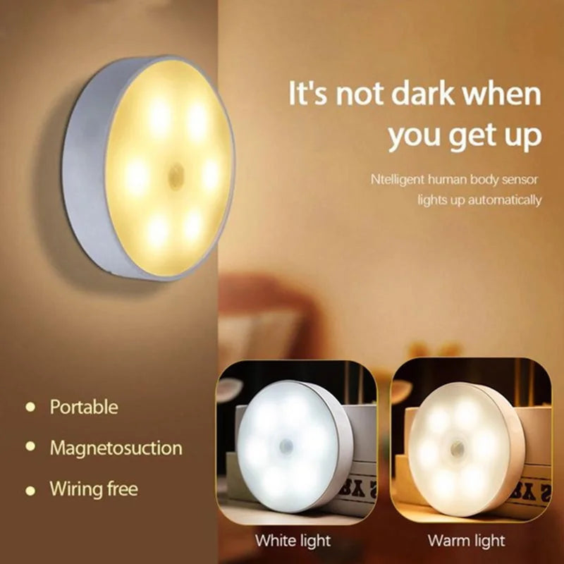 Motion Sensor Light Led USB NightLights Rechargeable Lamp for Bedroom Staircase Hallway Wardrobe Cupboard Lighting - Acros