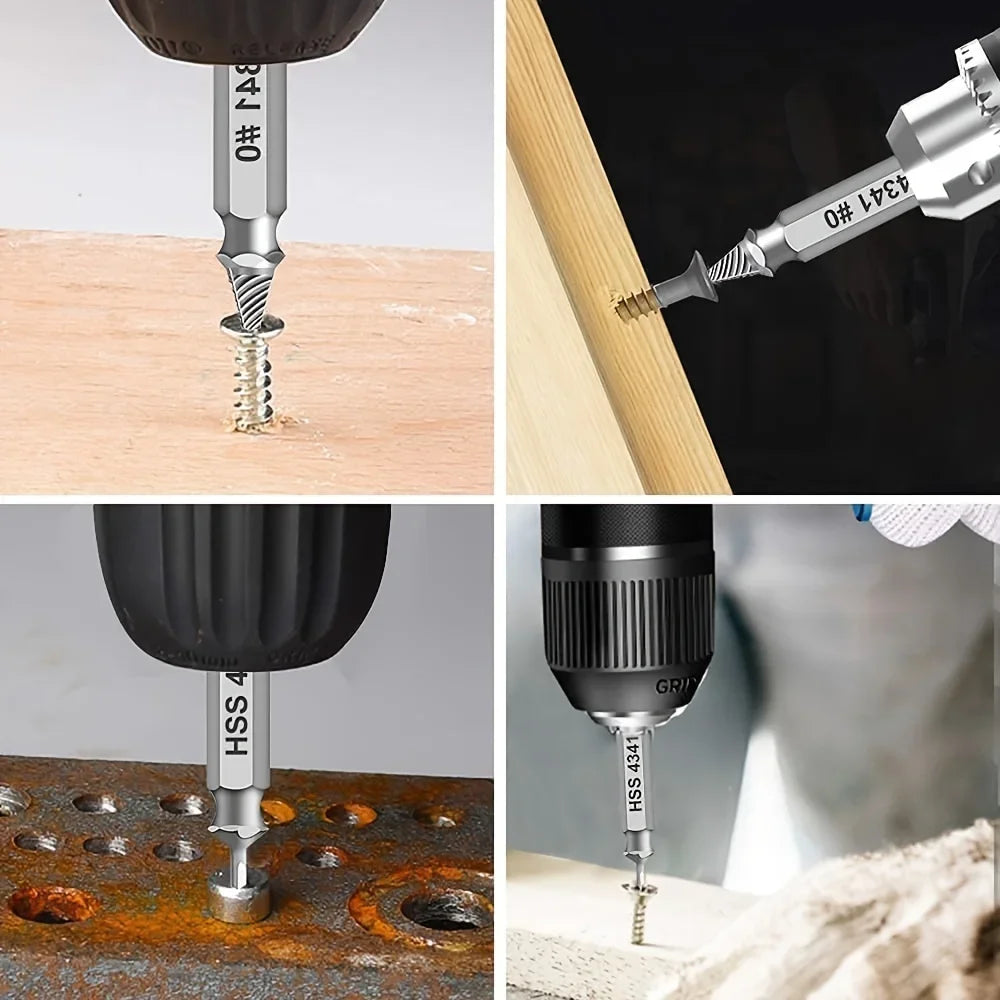 Damaged Screw Extractor Set HSS Drill Bit Stripped Broken Remover Small Easily Quickly Take Out Kit Easy Demolition Power Tools - Acros