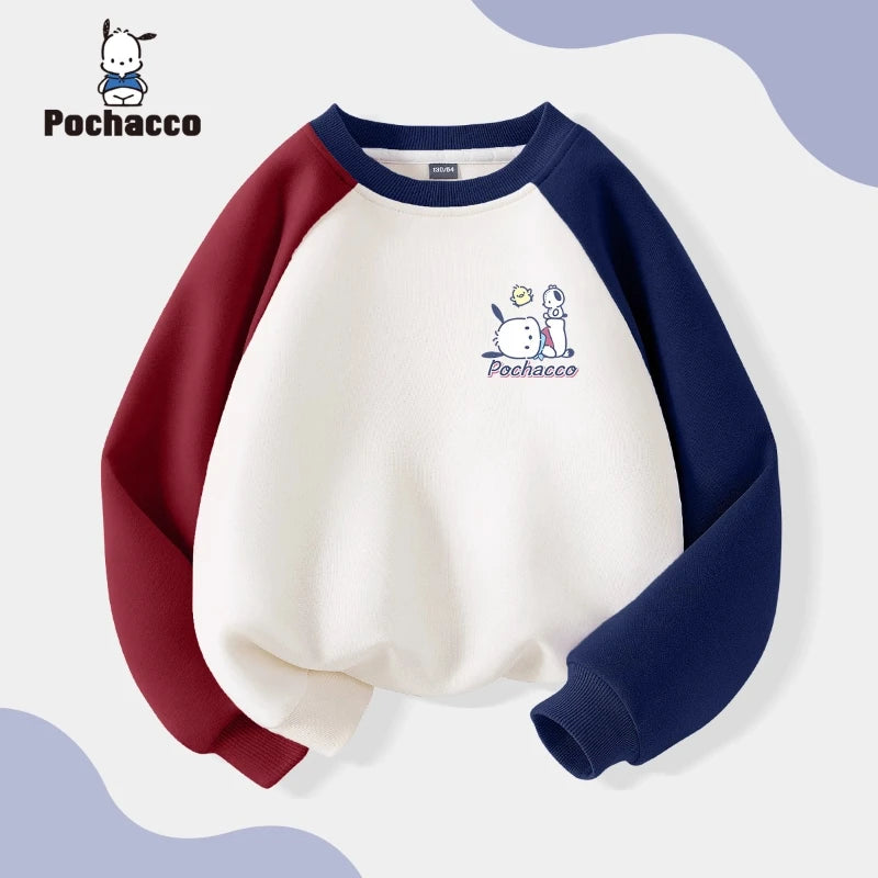 Baby Girls Cotton Clothes Top Kid Cute Pochacco Printed Pullover Children Autumn Fashion Long Sleeve T-shrits Boy Clothes