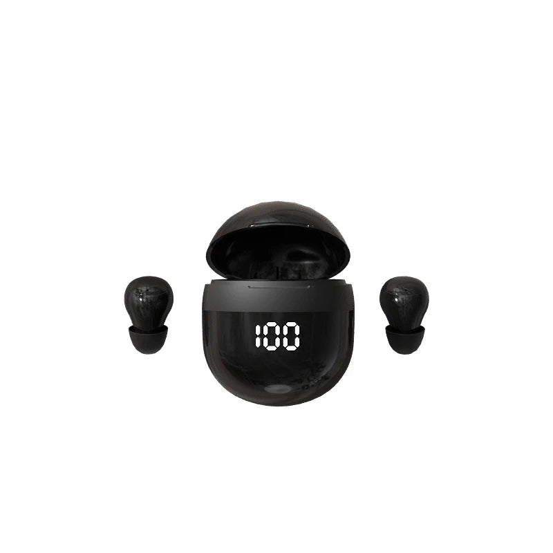 Ansoff Invisible TWS Mini Earphones with Bluetooth 5.3, in-ear design, microphone, noise reduction, wireless earbuds for phone use.