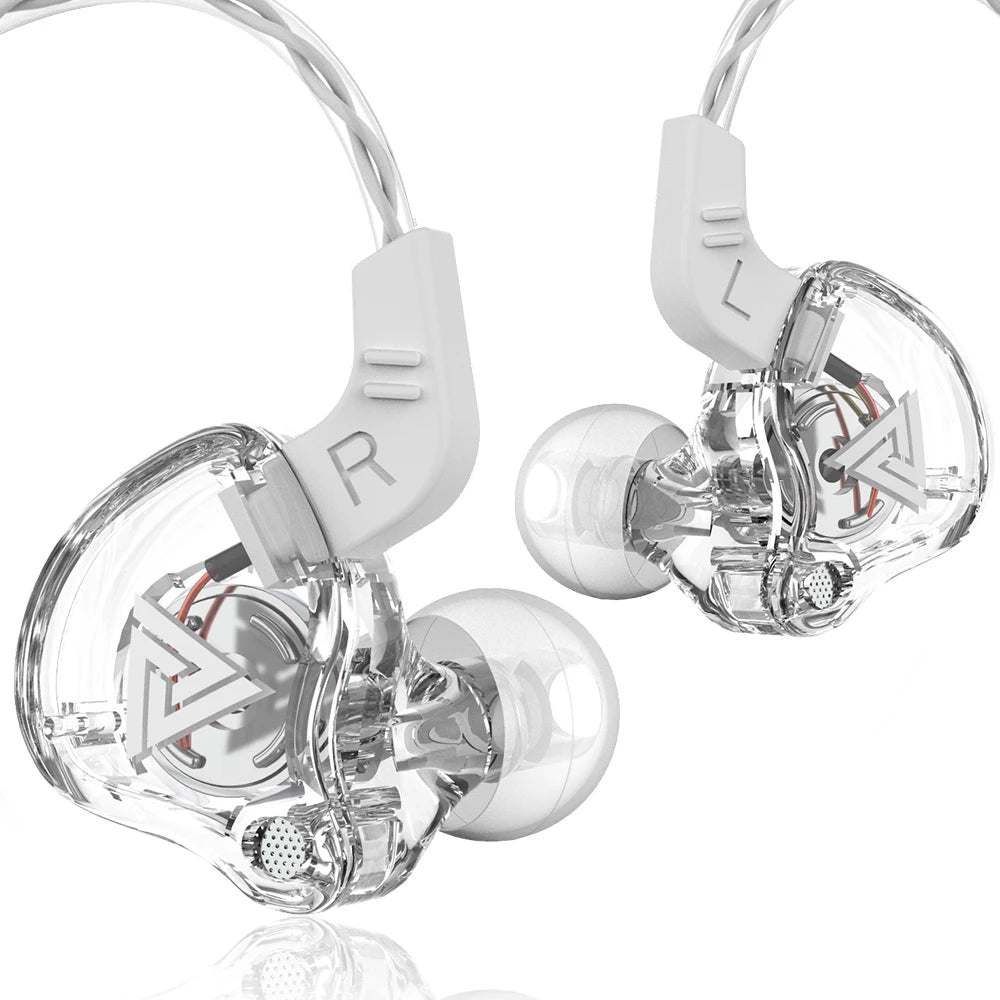 Ansoff QKZ AK6 in-ear earphones with 6 dynamic drivers, microphone, stereo sound, and HIFI subwoofer for high-quality audio.