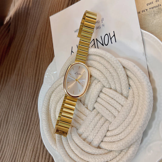 1pc New Fashionable Women's Watch With Gold Bracelet, Vintage & Luxury Ins Style, Elegant & Versatile Quartz Watch ladies watch - Acros