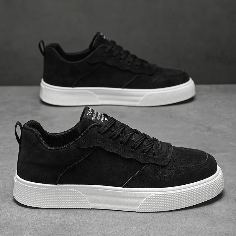 Ansoff men's casual spring and autumn sports shoes with green, black, and red color options, soft soles, and breathable low-top design.