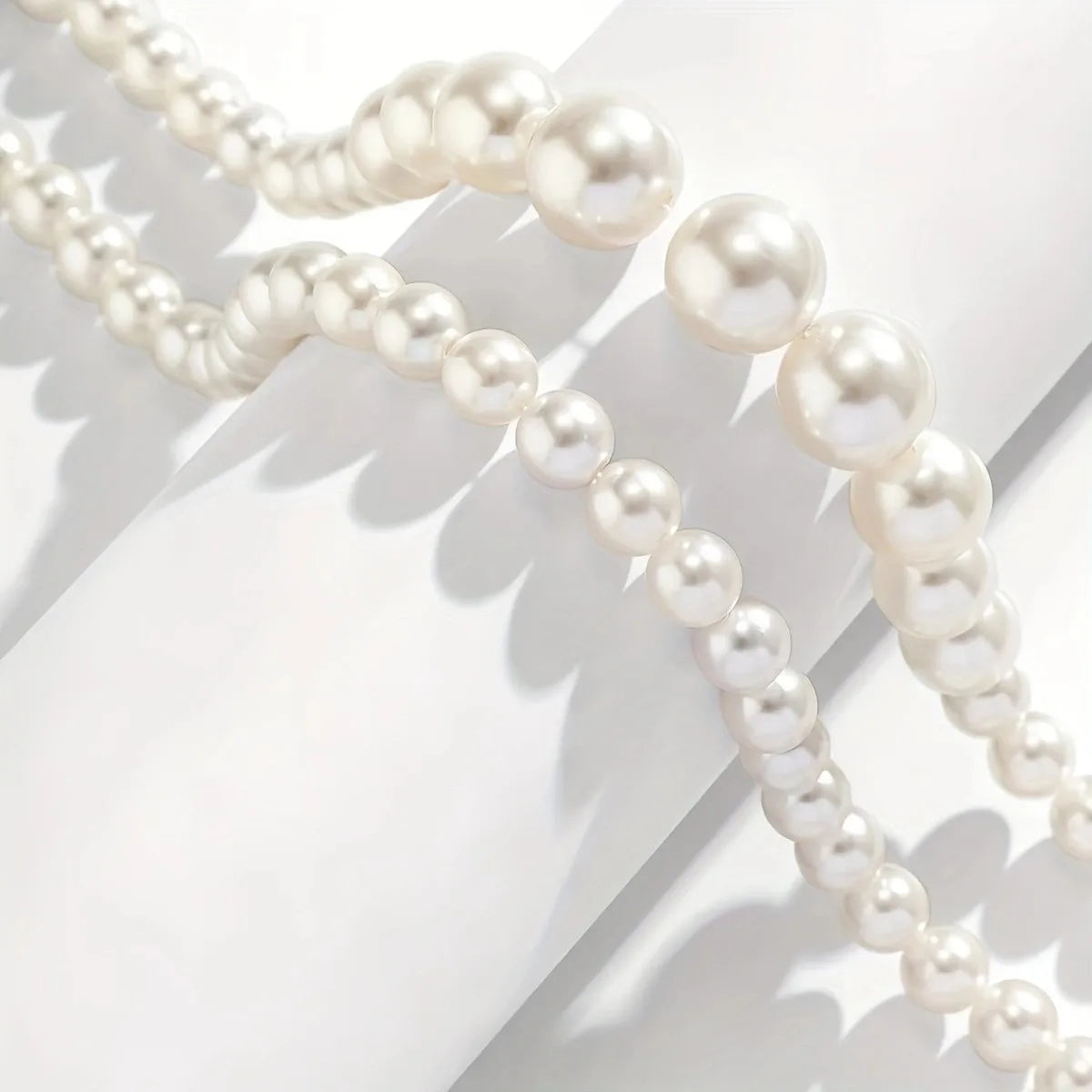2 pcs set Imitation Pearl Beaded Choker Necklaces Collar for Women 2026 Wedding Bridal Party Jewelry Gift