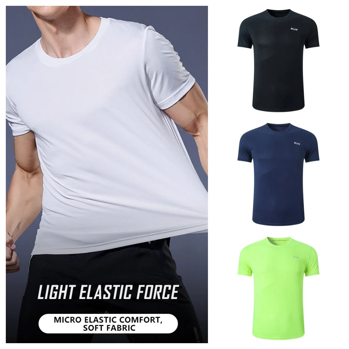 Men's white summer football jersey by Ansoff, short sleeve casual T-shirt suitable for training, gym, and soccer activities.