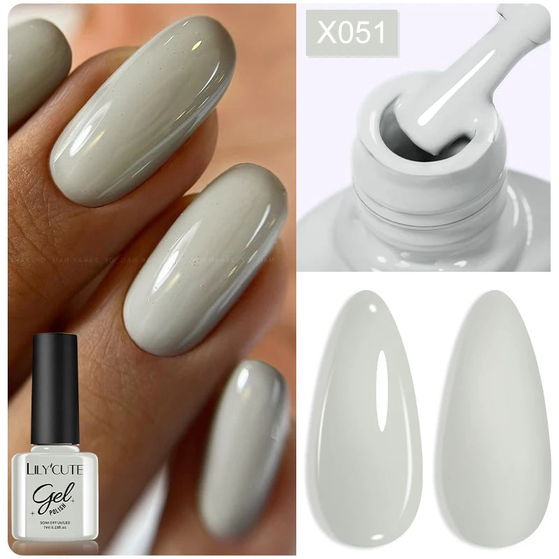 LILYCUTE 5ML Champagne Gold Reflective Glitter Liner Gel Nail Polish Bright Sparkling French Semi Permanent Nail Painting UV Gel