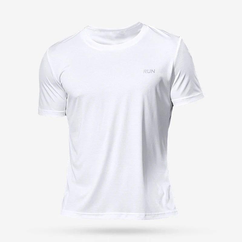 Men's Ansoff running shirt with quick-dry, compression fabric, ideal for soccer, jogging, and gym workouts.