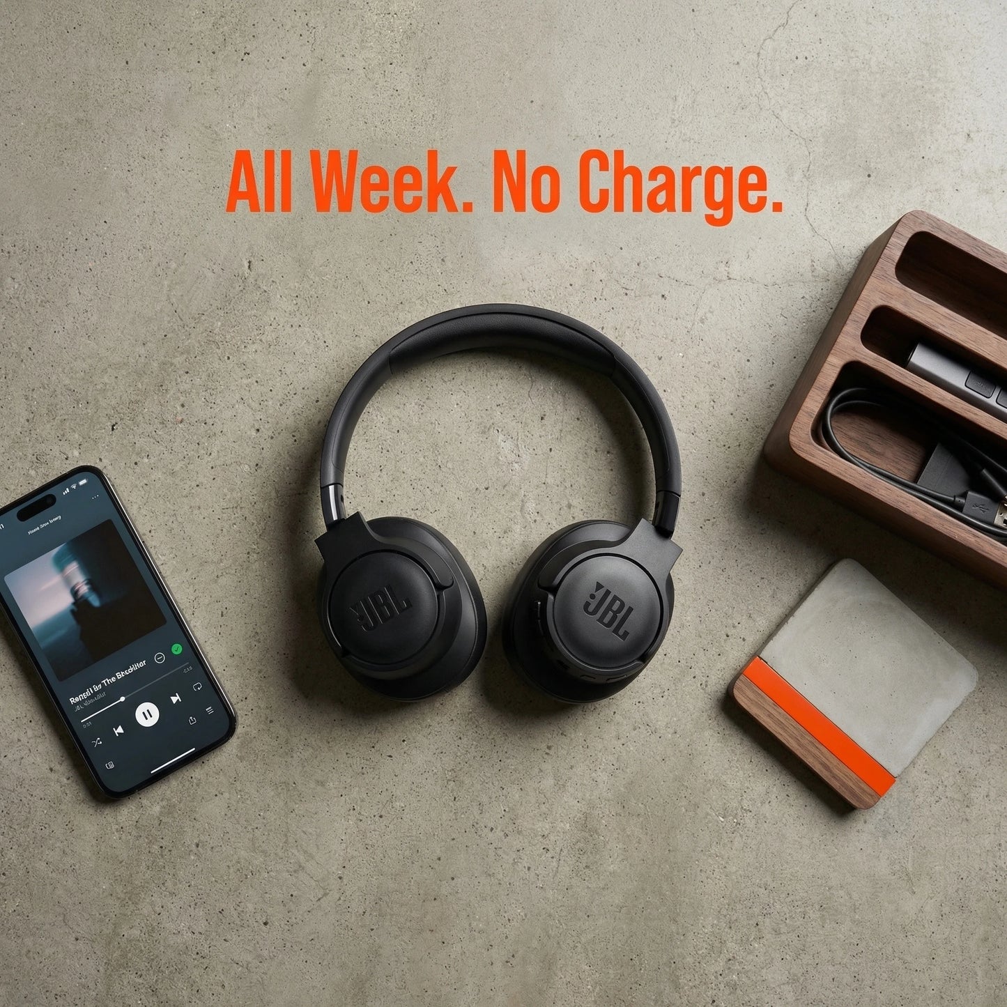 JBL Tune 720BT Wireless Over-Ear Headphones, Bluetooth 5.3, 76H Battery, Pure Bass Sound, Foldable & Lightweight Design