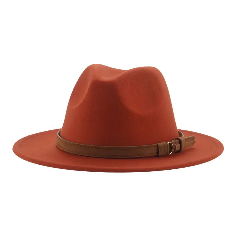 Ansoff fedora hats for women and men with wide brims, solid colors, band detail, suitable for formal winter fashion